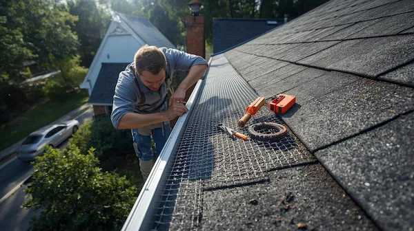 Installation of a gutter guard of a House across Hobart