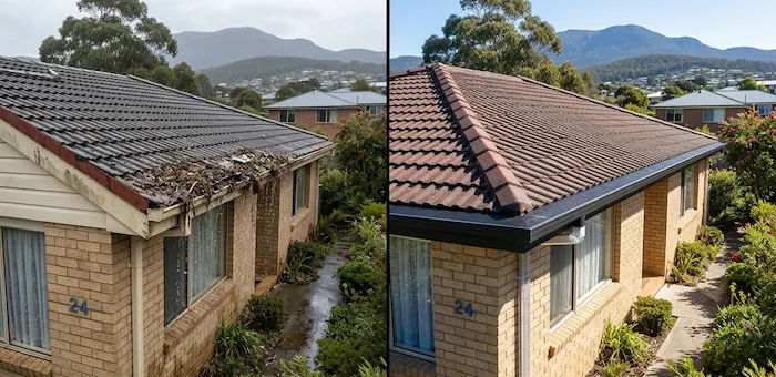 Gutter gaurd installed of a house by our company